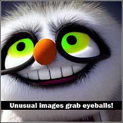 unusual image attention getter